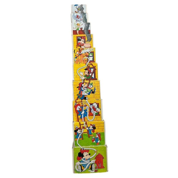 Vimtage Walt Disney Stacking 10 Boxes- Mickey Mouse, Donald Duck-1980s - Picture 4 of 15